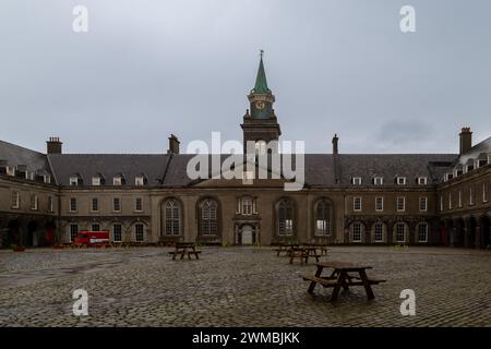 Dublin, Ireland - January 21st 2024: Inner Courtyard of the The Irish Museum of Modern Art (IMMA) situated in the former Royal Hospital Kilmainham Stock Photo