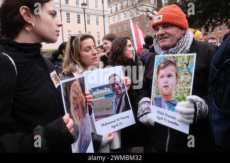 London, UK. 25th Feb, 2024. Rally for Rafah inSoho Square, Credit: Joao Daniel Pereira/Alamy Live News Stock Photo