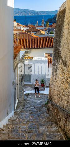View of Hydra island, Greece Stock Photo