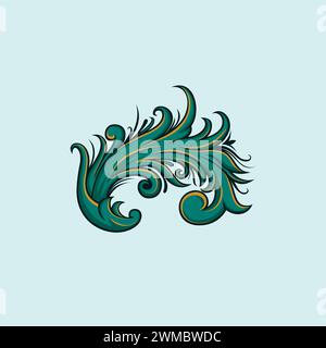 Floral Motif Modern. Flower Pattern Modern Floral vector Stock Vector