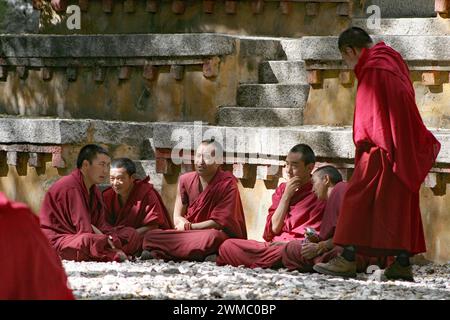 Tibetan monks may wear an enormous variety of robes, hats, & capes ...