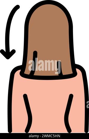 Hair care and keratin treatment color icon. Hair Growth vector icon. Hair health product simple vector sign. Beauty procedures. Beauty parlor services Stock Vector