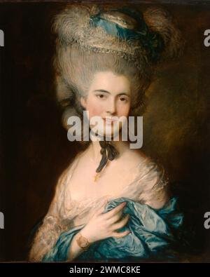 Woman in Blue Painting by Thomas Gainsborough  ca. 1775–178 Stock Photo