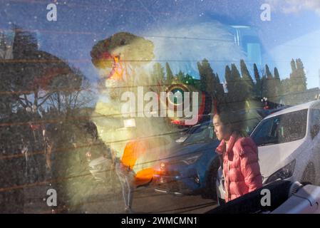 Firenze, Italy - February 25, 2024: Firenze Celebrates Chinese New Year with Lantern Festival. Thousands gathered at Piazzale Michelangelo in Florence to celebrate Chinese New Year 2024. The event featured a parade of traditional Chinese lanterns, performances by Chinese dancers and musicians, and festive atmosphere. Stock Photo