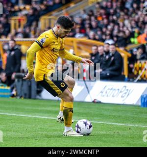 Wolverhampton, UK. 25th Feb, 2024. Wolves' Pedro Neto during the Premier League match between Wolverhampton Wanderers and Sheffield Utd at Molineux, Wolverhampton, England on 25 February 2024. Photo by Stuart Leggett. Editorial use only, license required for commercial use. No use in betting, games or a single club/league/player publications. Credit: UK Sports Pics Ltd/Alamy Live News Stock Photo