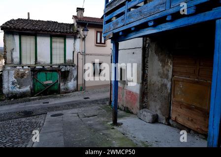 Falagueira street in Monforte de Lemos, Lugo, Spain Stock Photo