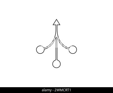 Centralized, consolidation icon. Vector illustration. Stock Vector