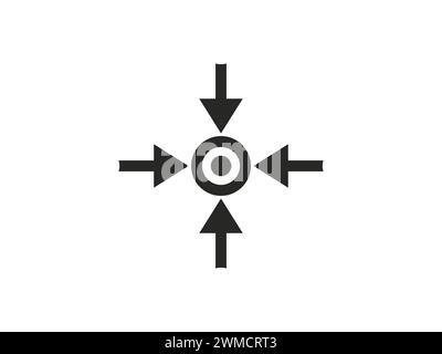 Arrow, concentration, attention icon. Vector illustration. Stock Vector