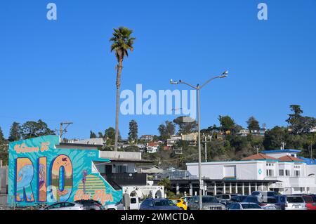 Rio del Mar is home of the Seacliff State Beach, Aptos CA Stock Photo