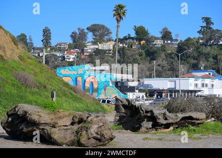 Rio del Mar is home of the Seacliff State Beach, Aptos CA Stock Photo