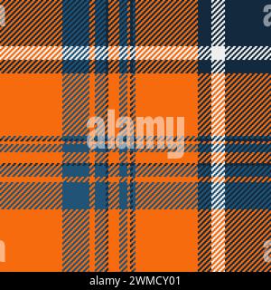 60s vector check seamless, festive background textile tartan. Outline fabric pattern texture plaid in bright and dark colors. Stock Vector