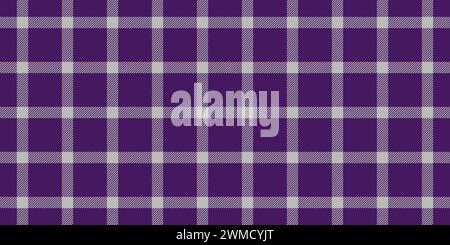 Grunge fabric vector textile, party texture seamless plaid. Rose background pattern check tartan in violet and silver color. Stock Vector