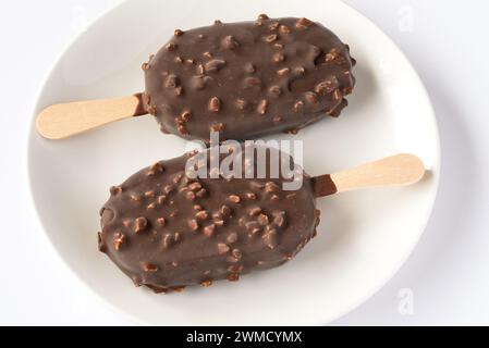 Chocolate Covered Ice Cream Bars Stock Photo