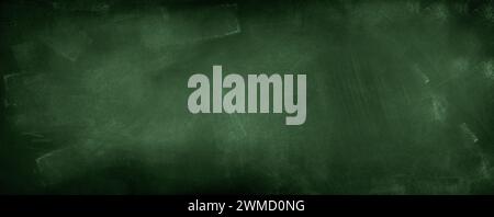 Chalk rubbed out on green chalkboard background Stock Photo