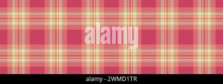 Content background pattern tartan, printing seamless vector plaid. Packaging textile texture fabric check in red and yellow color. Stock Vector
