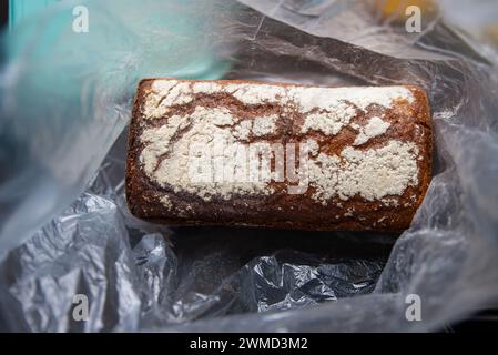 rye bread, sourdough, in a bag, straight from the bakery Stock Photo