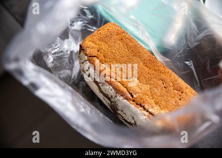 rye bread, sourdough, in a bag, straight from the bakery Stock Photo