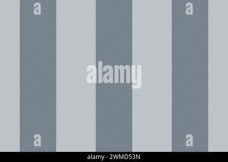 Veil textile vertical pattern, list fabric stripe lines. Bedding background vector seamless texture in sky gray and cyan color. Stock Vector