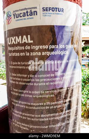 Merida Mexico,Uxmal sign information,state cultural tourism services ...