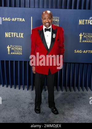 Los Angeles, USA. 24th Feb, 2024. William Stanford Davis walking on the red carpet at the Screen Actors Guild Awards held at The Shrine Auditorium and Expo Hall in Los Angeles, CA on Saturday, ?February 24, 2024. (Photo By Sthanlee B. Mirador/Sipa USA) Credit: Sipa USA/Alamy Live News Stock Photo