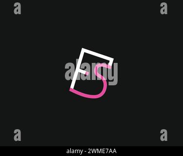 creative letter FS logo design vector template Stock Vector