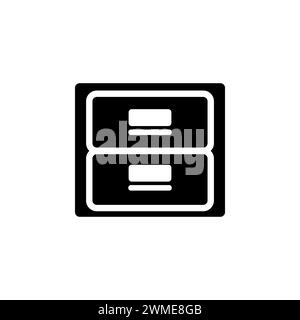 Folder Archive. Cabinet. Drawer flat vector icon. Simple solid symbol isolated on white background Stock Vector