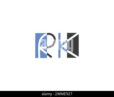 creative letter RK logo design vector template Stock Vector