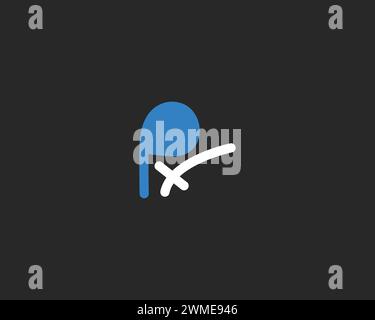 creative PX letter logo design template vector Stock Vector