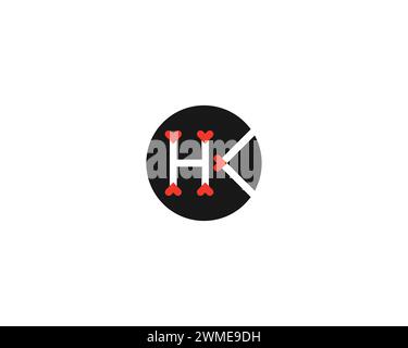 Creative HK Letter Logo Design Template Vector Stock Vector