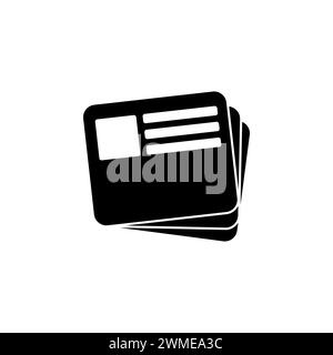 Identification Card flat vector icon. Simple solid symbol isolated on white background Stock Vector
