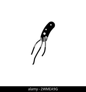 Microorganism flat vector icon. Simple solid symbol isolated on white background Stock Vector