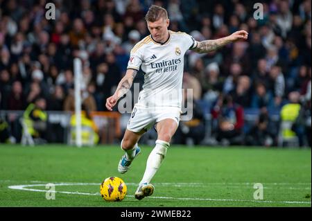 Madrid, Madrid, Spain. 25th Feb, 2024. the La Liga EA Sports 2023/24 football match between Real Madrid vs Sevilla at Santiago Bernabeu stadium in Madrid, Spain. (Credit Image: © Alberto Gardin/ZUMA Press Wire) EDITORIAL USAGE ONLY! Not for Commercial USAGE! Stock Photo