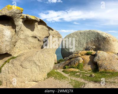 Landscape views of Granite Island in Victor Harbor on the Fleurieu Peninsula, South Australia Stock Photo