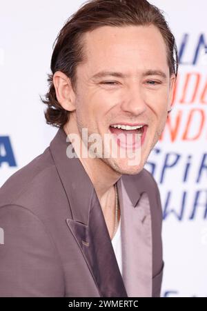 Lewis Pullman attends the 2024 Film Independent Spirit Awards on