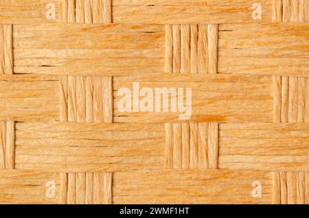 Old bamboo weaving pattern, woven rattan mat texture for background Stock Photo