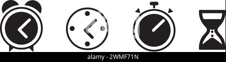 Time icons set. Clock icon Stock Vector