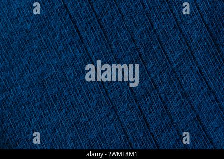 Dark blue yarn cloth texture background Stock Photo
