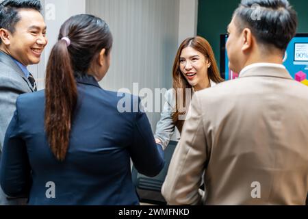 The business professionals during an office meeting Stock Photo