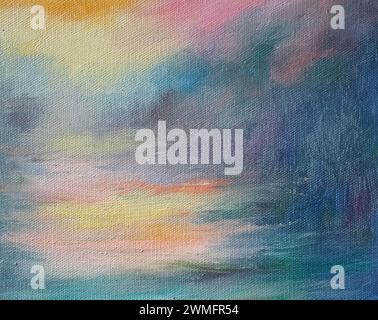 brush stroke painting Abstract oil color Background Stock Photo