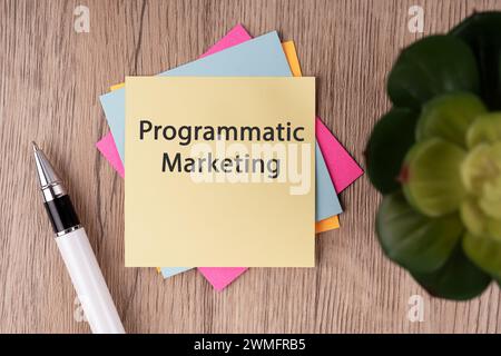 Programmatic Marketing text on adhesive note Stock Photo