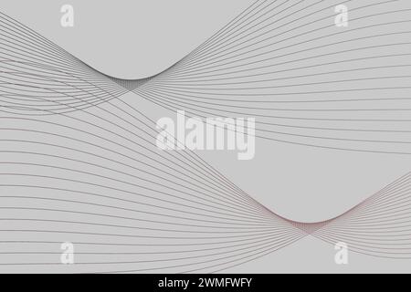 A white background featuring various lines and curves intersecting and overlapping. The lines range in thickness and create a dynamic and abstract composition Stock Vector