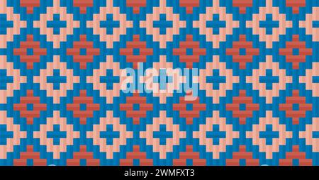 Seamless traditional woven pattern called Anyaman Stock Vector