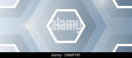 Abstract background with white gray gradient lines and white composition, modern template for website, banner art, poster design, vector Stock Vector