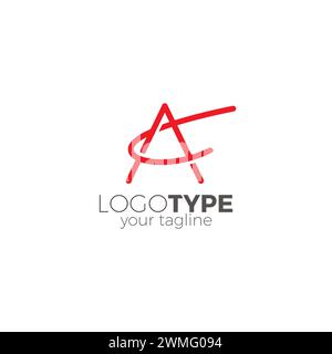 AC Logo Simple and Clean Design. Letter AC Logo Stock Vector