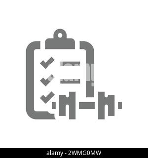 Training and fitness plan vector icon. Weight loss clipboard and checklist. Stock Vector