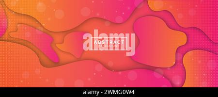 Abstract backdrop modern gradient pink colour liquid shape background, template for website, banner art, poster design, wallpaper, vector illustration Stock Vector
