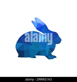 art illustration design concept of rabbit abstract Stock Vector