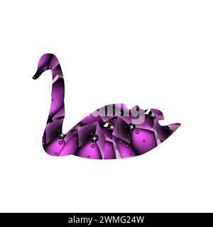 art illustration abstract of swan Stock Vector