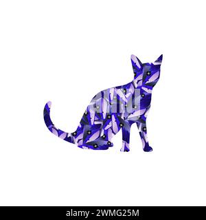 art illustration design of abstract cat Stock Vector