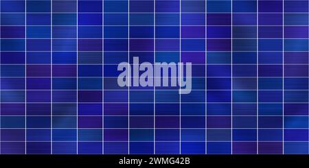 Texture of polycrystalline solar panels in a seamless pattern. An overview of the renewable energy topic. Environmental protection and ecology. Illust Stock Vector